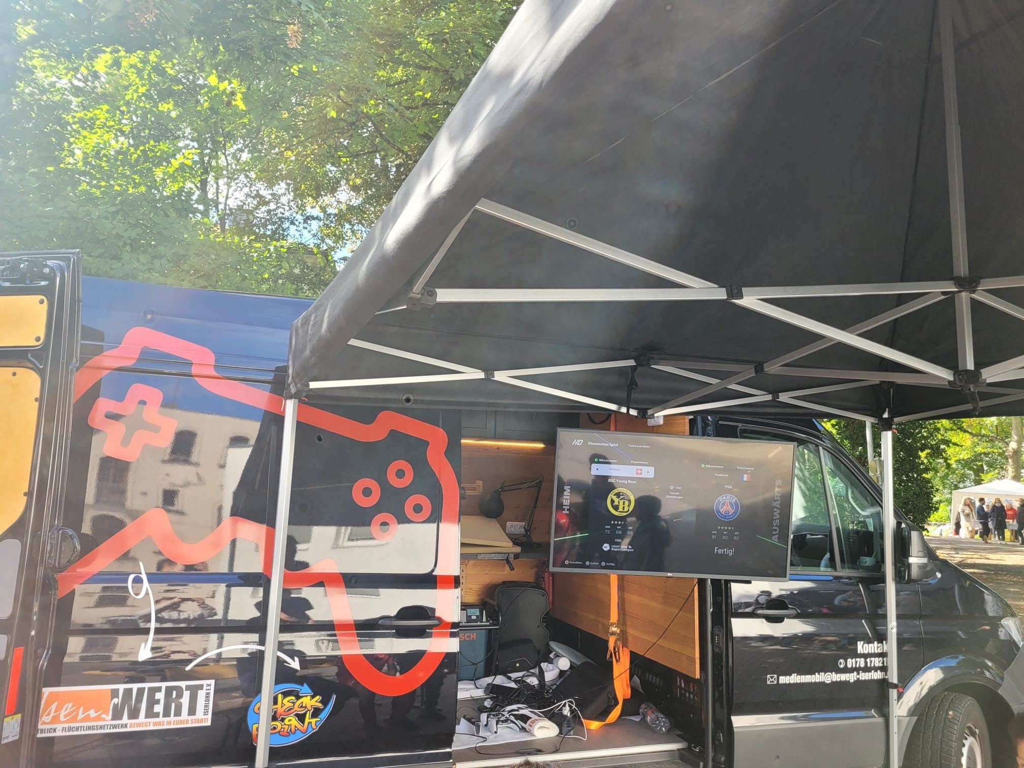 Medienmobil — Der Gaming-Van von VitalRaum im Einsatz